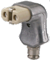Aluminium Body Plug 90º Angled 2 Pin16 amps | Elmatic